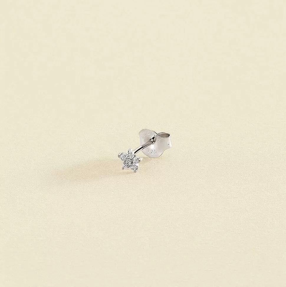 AGATHA Piercing Stud Mix & Match-Crystal/Silver