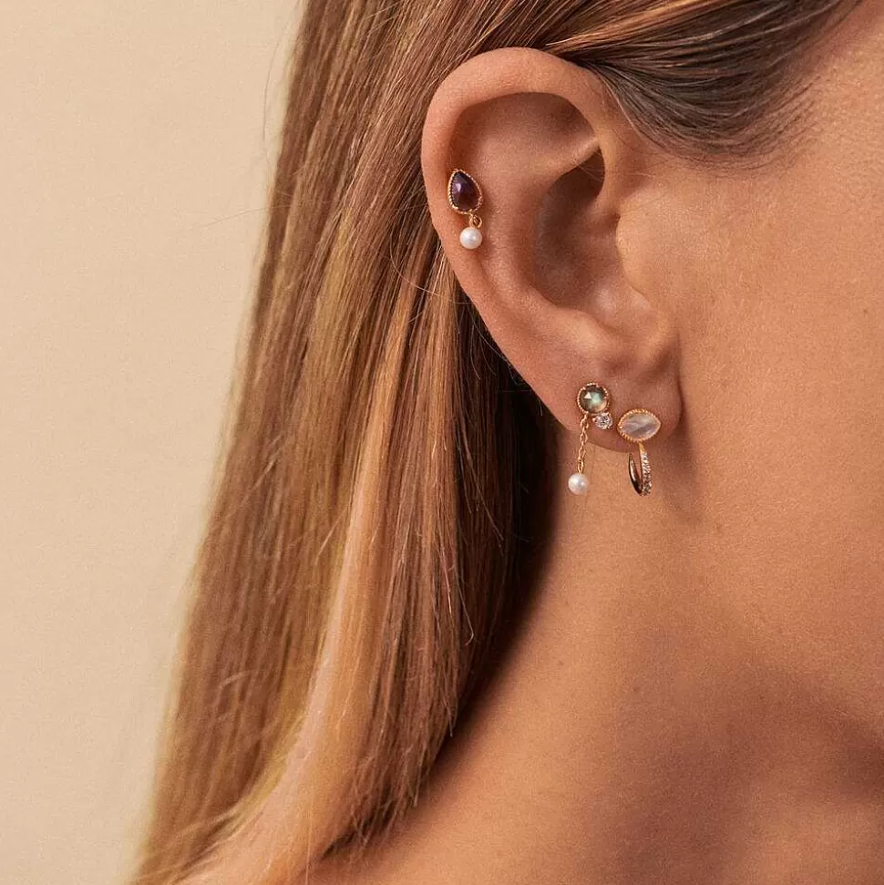 AGATHA Piercing Stud Mix & Match-Grey/Gold