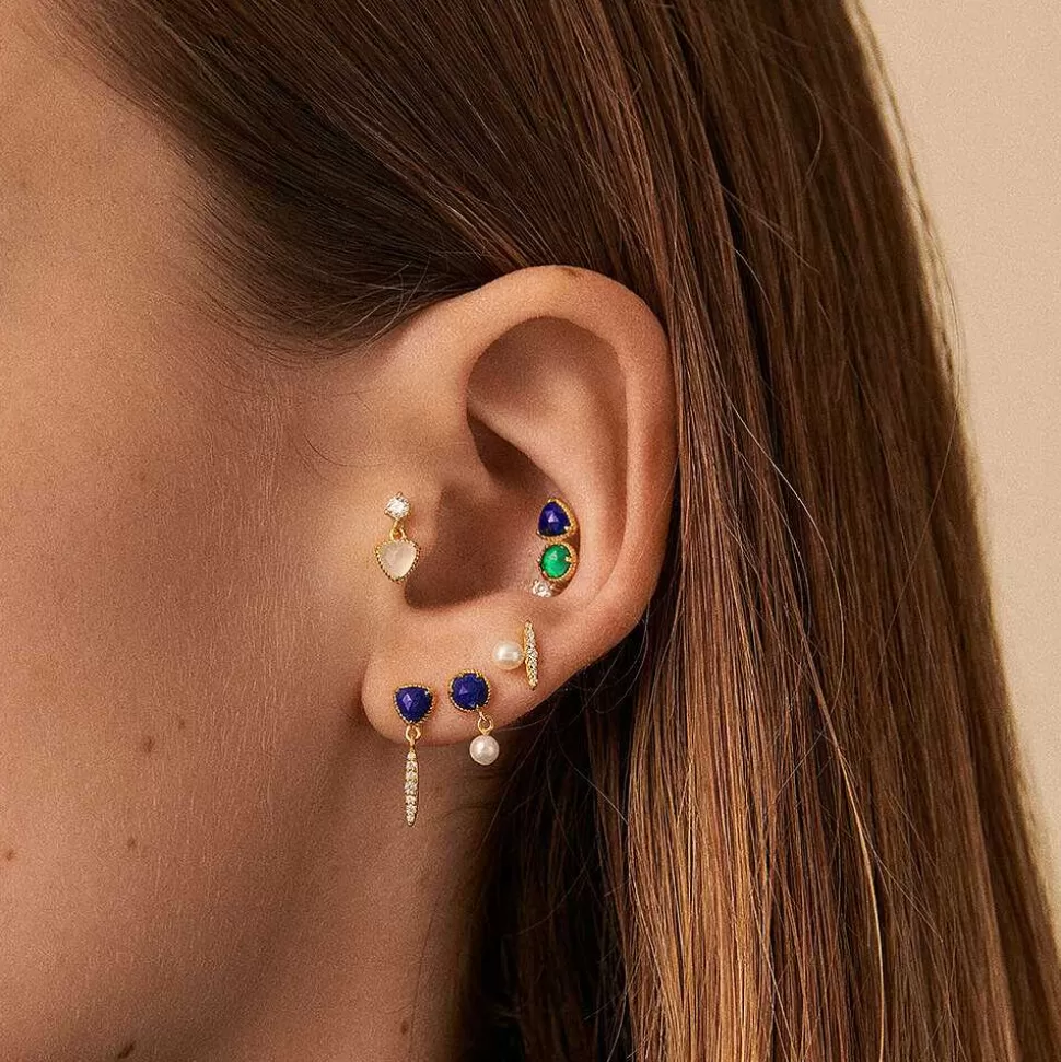 AGATHA Piercing Stud Mix & Match-Lapis Blue