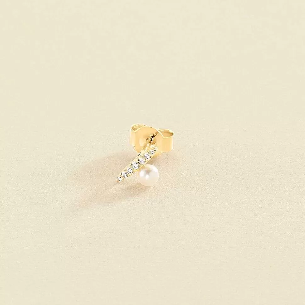 AGATHA Piercing Stud Mix & Match-Pearl/Gold