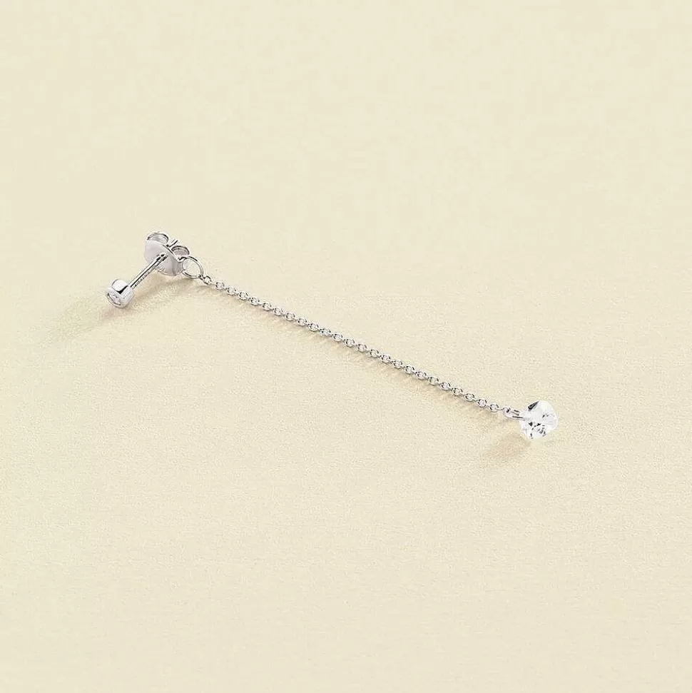 AGATHA Piercing Stud Percee-Crystal/Silver