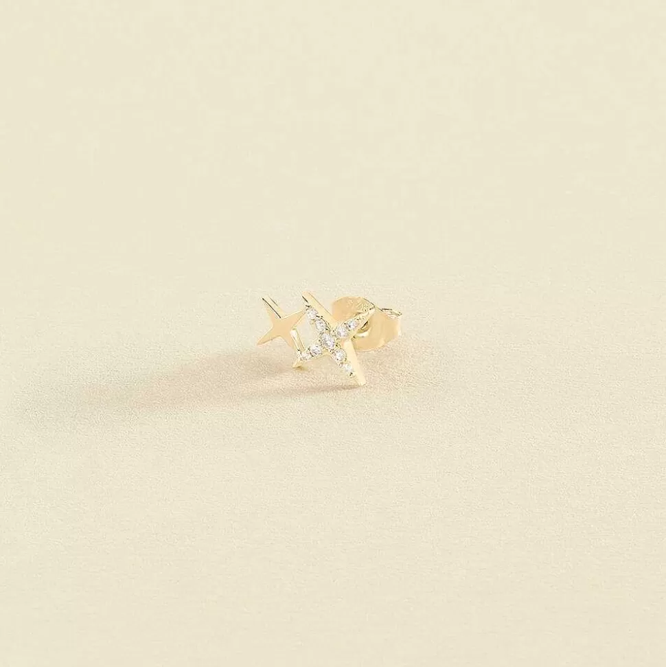 AGATHA Piercing Stud Shining-Crystal/Golden