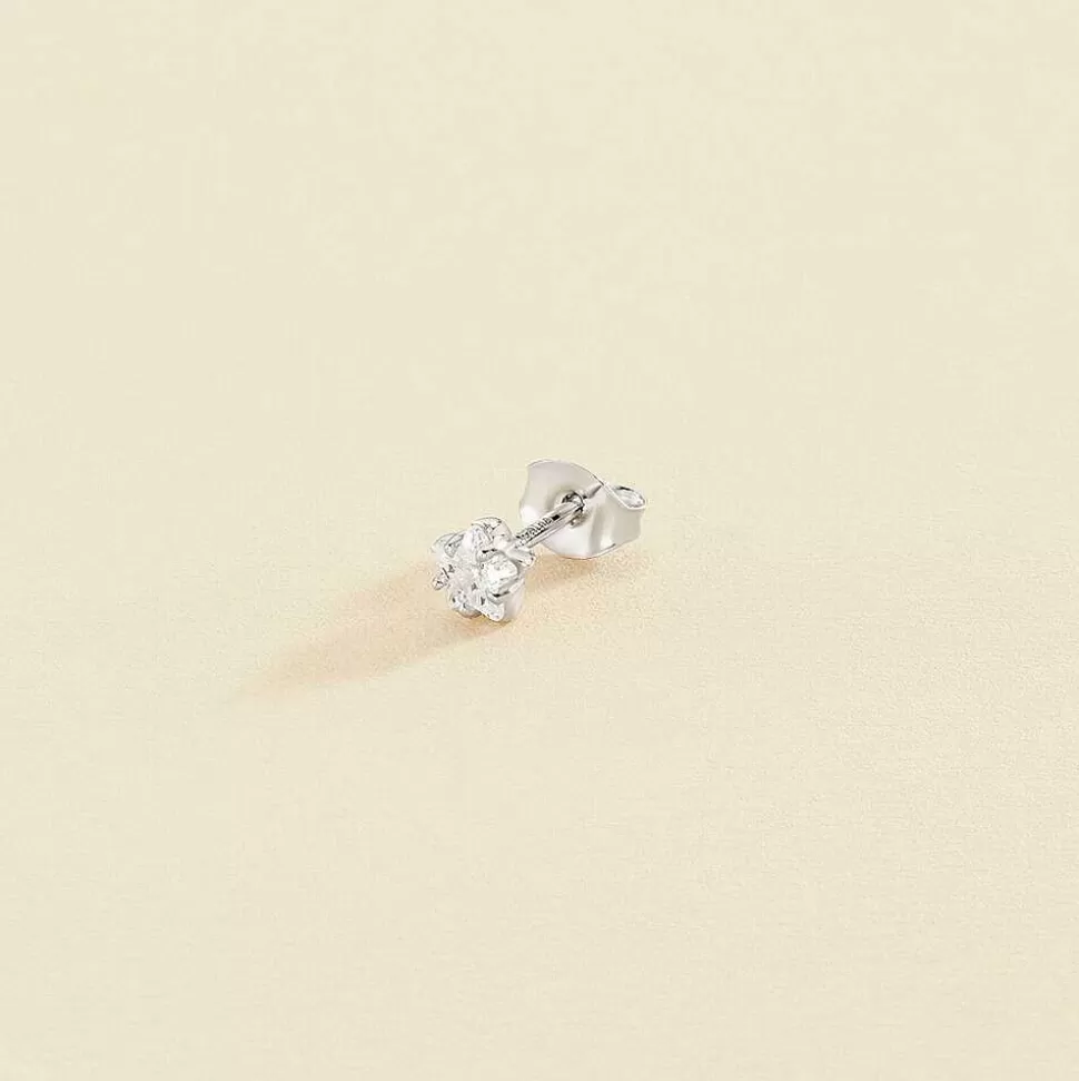 AGATHA Piercing Stud Spaceage-Crystal/Silver