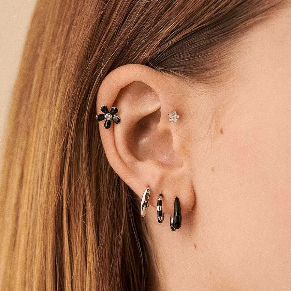 AGATHA Piercing Stud Spaceage-Crystal/Silver