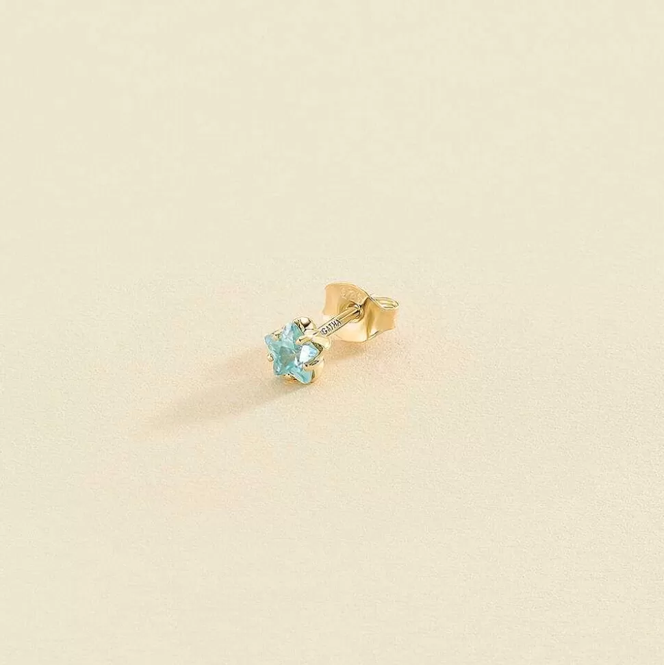 AGATHA Piercing Stud Spaceage-Turquoise/Gold