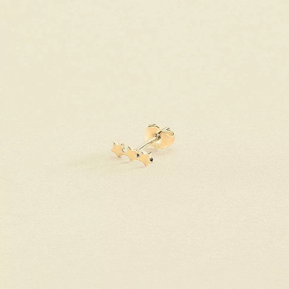 AGATHA Piercing Stud Triostar-Golden