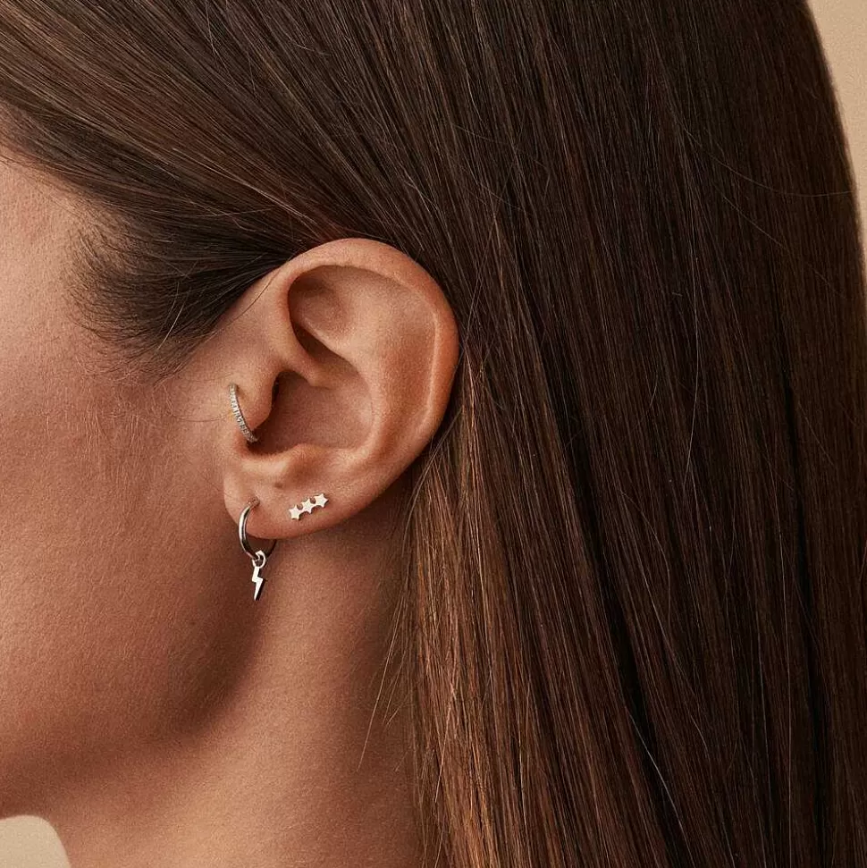 AGATHA Piercing Stud Triostar-Silver