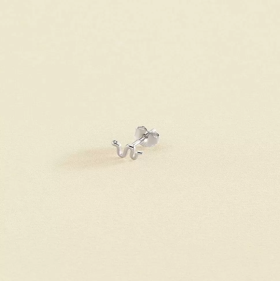 AGATHA Piercing Stud Viper-Silver