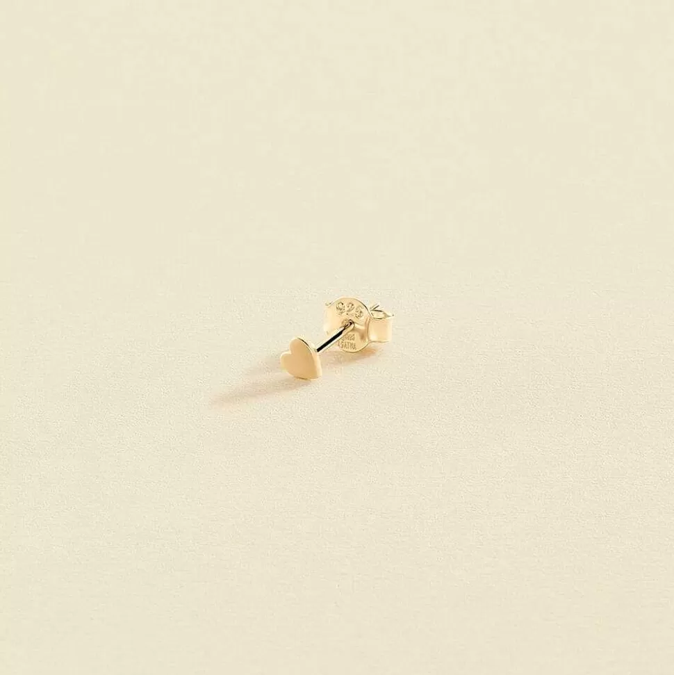 AGATHA Piercing Stud With Love-Golden