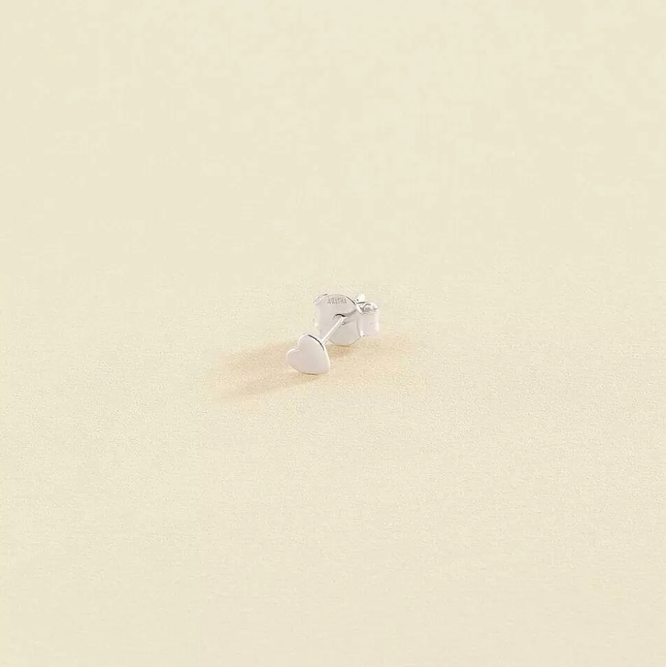 AGATHA Piercing Stud With Love-Silver