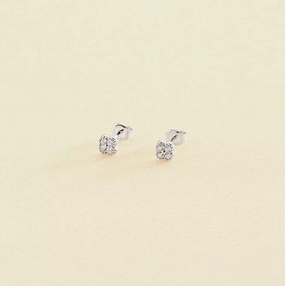 AGATHA Stud Earrings Beloved-Crystal/Silver