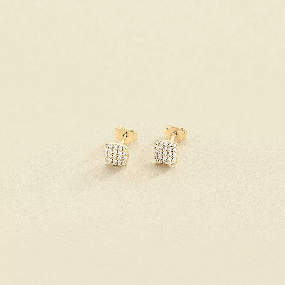 AGATHA Stud Earrings Gloria-Crystal/Golden