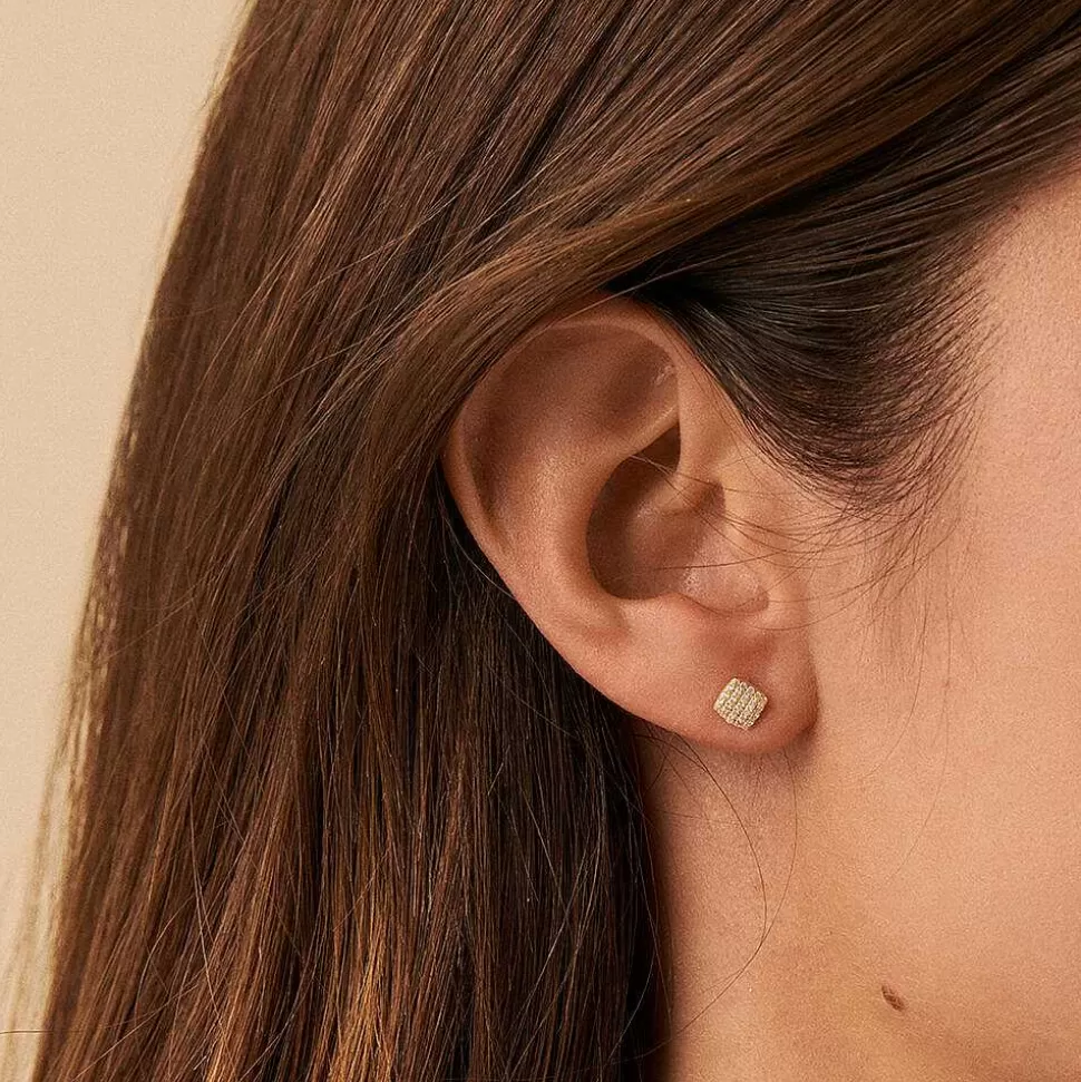 AGATHA Stud Earrings Gloria-Crystal/Golden