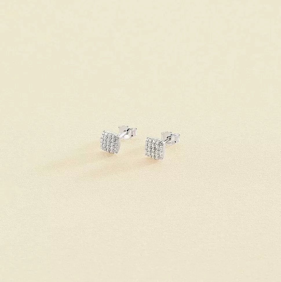 AGATHA Stud Earrings Gloria-Crystal/Silver