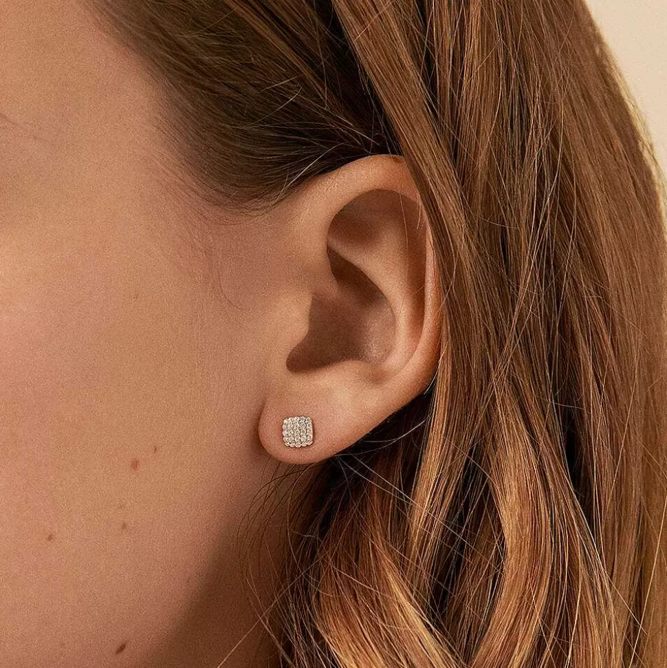 AGATHA Stud Earrings Gloria-Crystal/Silver