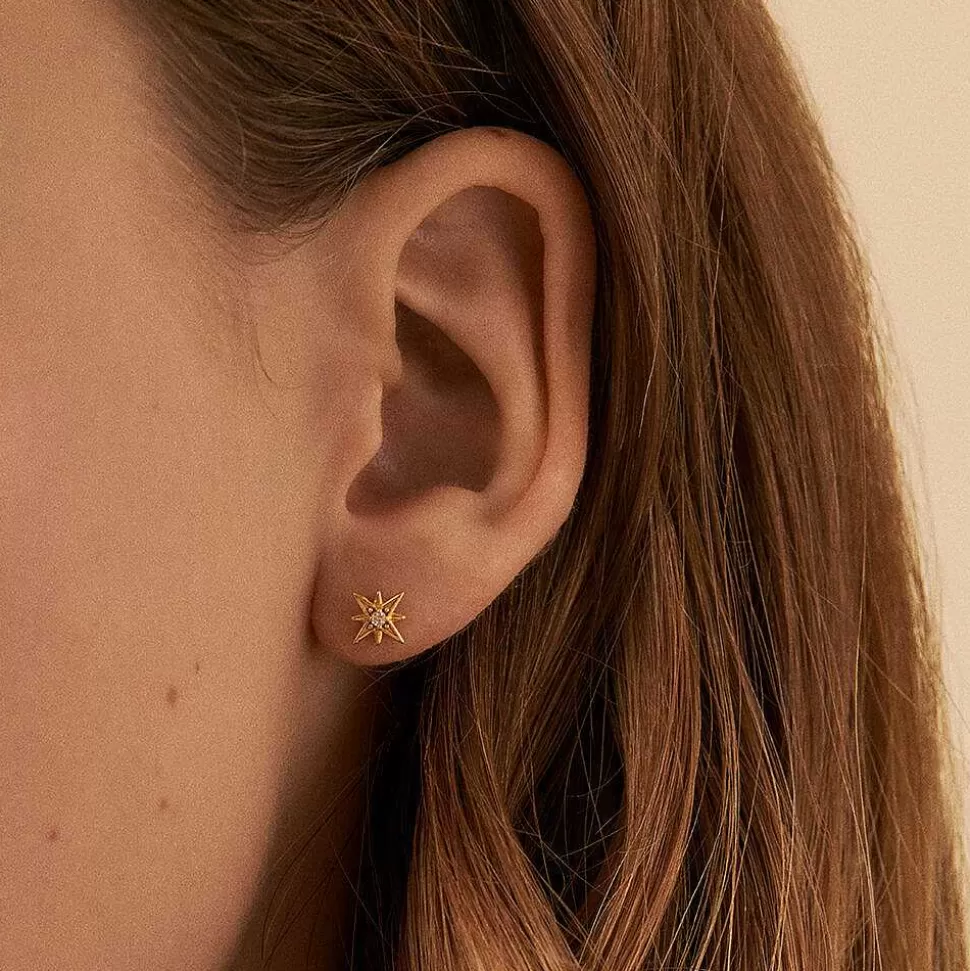 AGATHA Stud Earrings Ourse-Crystal/Golden