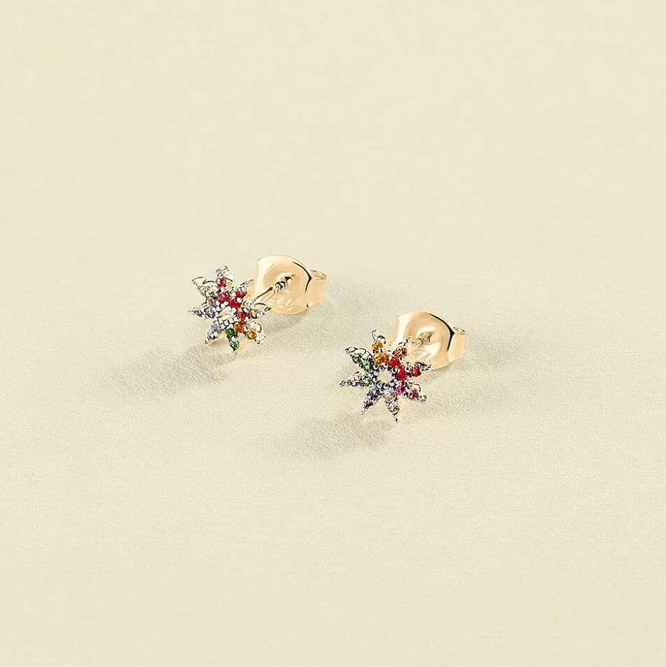 AGATHA Stud Earrings Space Age-Multicolor/Gold