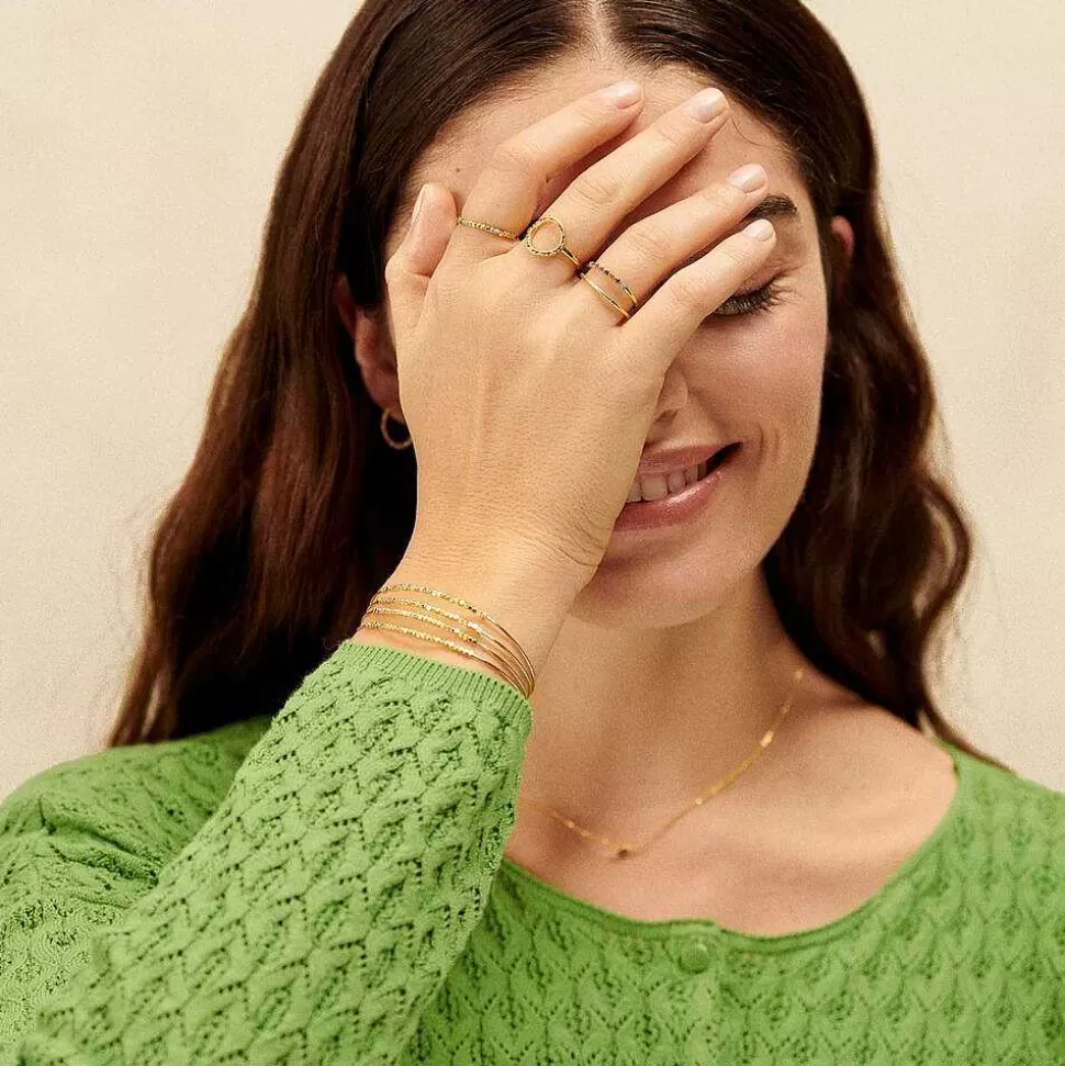 AGATHA Thin Ring Beloved-Multicolor/Gold
