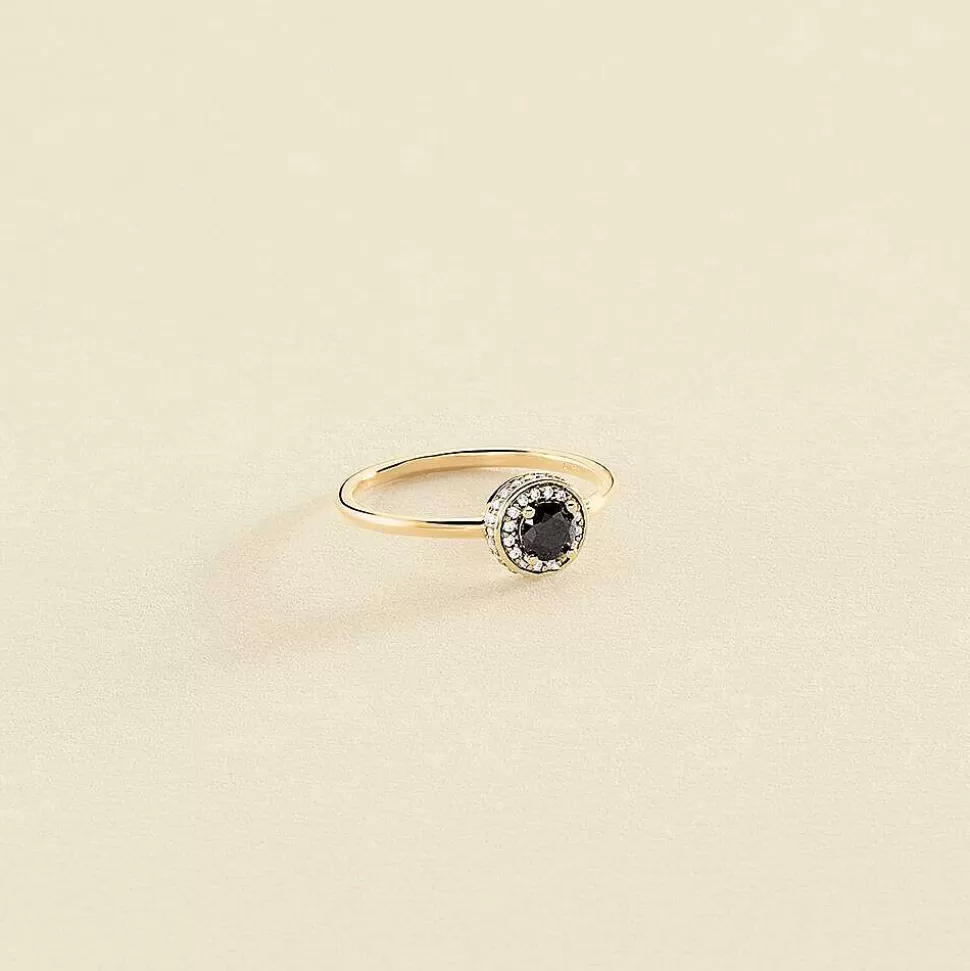 AGATHA Thin Ring Imperial-Black/Gold