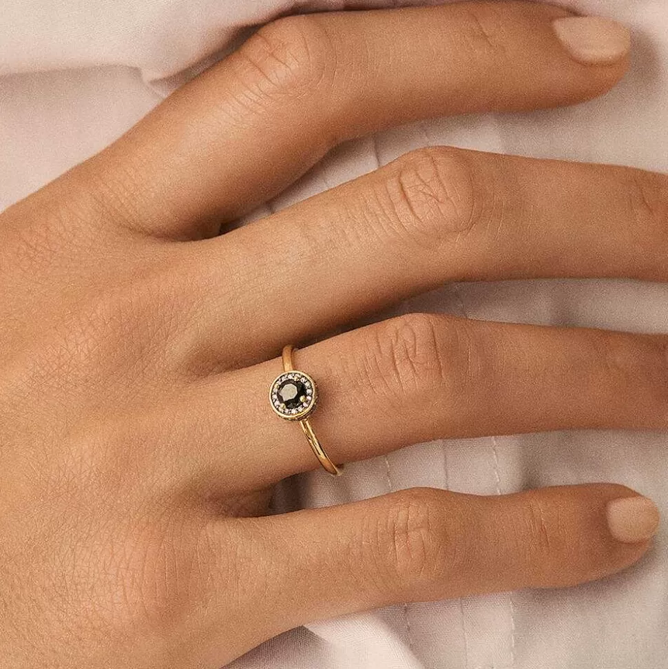AGATHA Thin Ring Imperial-Black/Gold