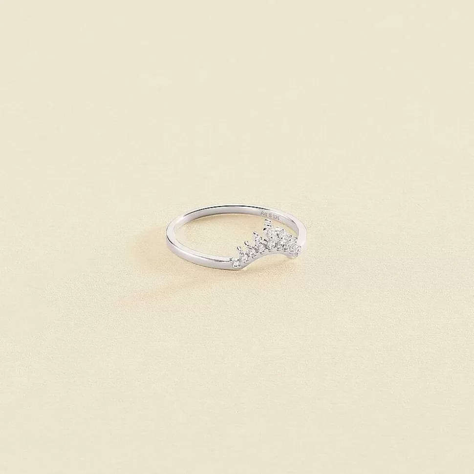 AGATHA Thin Ring Lucky Eye-Crystal/Silver