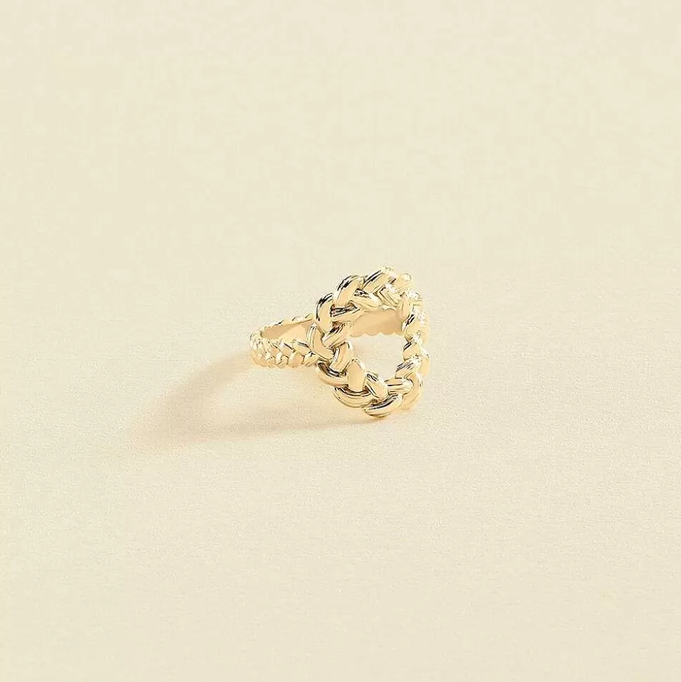 AGATHA Thin Ring Rin3Tresse-Golden